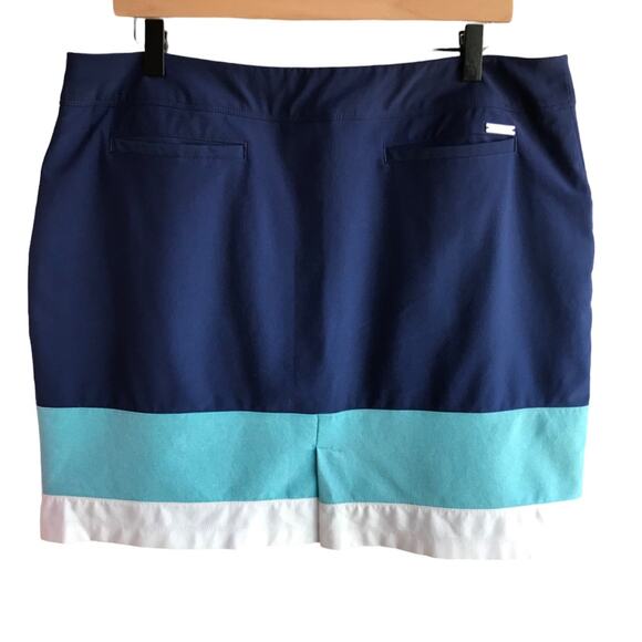 Adidas Golf Blue and White Colorblock Pull On Athletic Skort size L - Picture 2 of 7